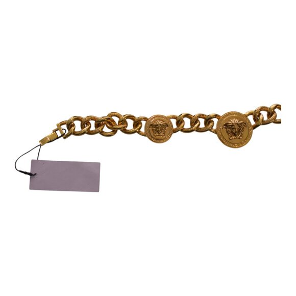 Versace Medusa gold chunky chain-link necklace 3 medallions retails at € 1.590/ - Picture 12 of 12